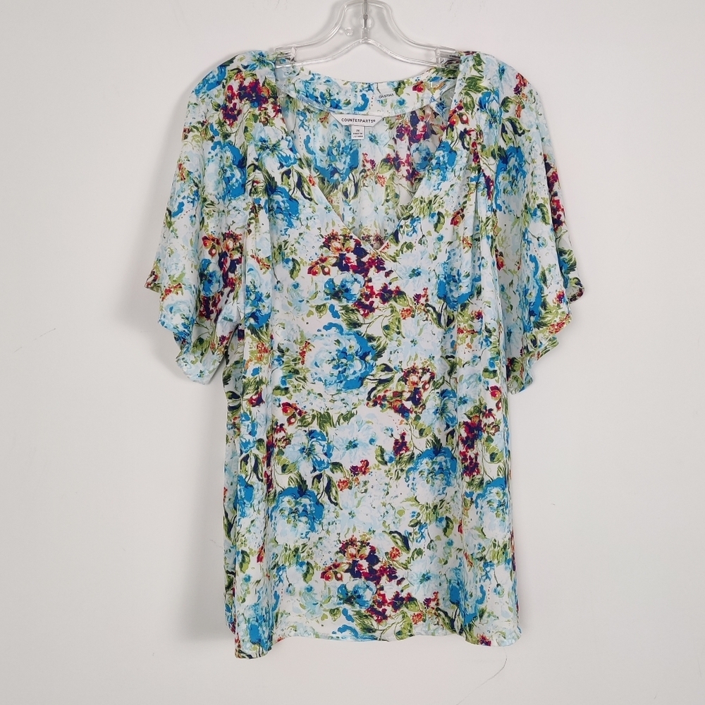 Counterparts Women's Plus Size Floral Print Top 2X NEW